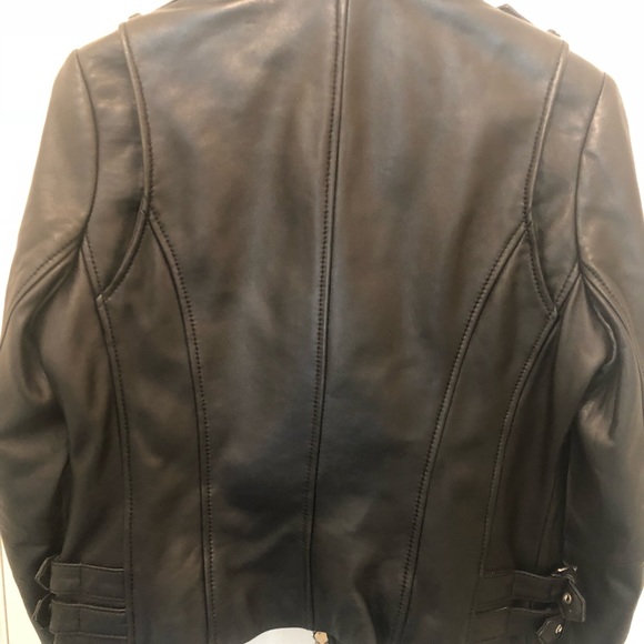 Michael Kors black leather jacket - Picture 3 of 3